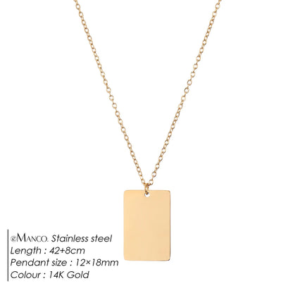Rectangle Pendant Necklace